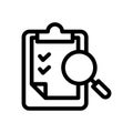 reseach analysis line icon illustration vector graphic