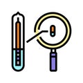 reseaching rfid chip color icon vector illustration