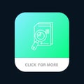 Research, Analysis, Analytic, Analytics, Chart, Data, Graph Mobile App Button. Android and IOS Line Version Royalty Free Stock Photo