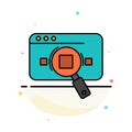 Research, Analytic, Analytics, Data, Information, Search, Web Abstract Flat Color Icon Template Royalty Free Stock Photo