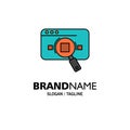 Research, Analytic, Analytics, Data, Information, Search, Web Business Logo Template. Flat Color Royalty Free Stock Photo