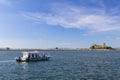 Research boat taking samples in the Port Gardner Snohomish River flow