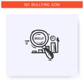 Research on bullying icon. Outline sketch drawing