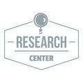 Research center logo, simple gray style