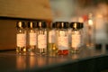 Research chemicals in vials in a chemistry research lab in Vanderbilt University, Nashville, Tennessee