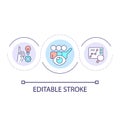 Research conclusion loop concept icon Royalty Free Stock Photo