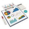 Research data insight 3D illustration