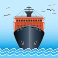 Research icebreaker nautical vessel. Royalty Free Stock Photo