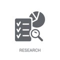 Research icon. Trendy Research logo concept on white background