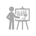 business keywords research analysis grey icon