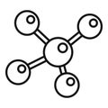 Research lab molecule icon outline vector. Lab equipment Royalty Free Stock Photo