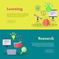 Research and Learning Web Banners