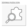 Research line icon