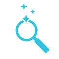 Research Magnifying Glass icon. Isolated on white background Royalty Free Stock Photo