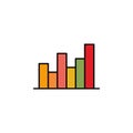 Research paper chart outline icon. Element of finance illustration icon. signs, symbols can be used for web, logo