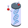 Research scientist dna capsule icon, isometric style Royalty Free Stock Photo