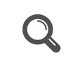 Research simple icon. Magnifying glass sign.