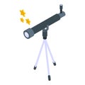 Research telescope icon, isometric style Royalty Free Stock Photo