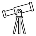 Research telescope icon outline vector. Study lab Royalty Free Stock Photo