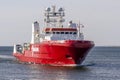 Research vessel Fugro Searcher inbound on Spring morning