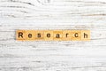 RESEARCH word made with wooden blocks concept Royalty Free Stock Photo