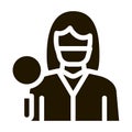 researcher dermatologist doctor icon Vector Glyph Illustration