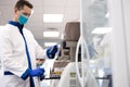 Researcher doing molecular allergy diagnostics in laboratory Royalty Free Stock Photo