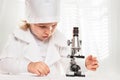 Researcher Microscope Boy portrait