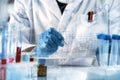Researcher working collection data in the research laboratory Royalty Free Stock Photo