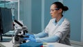 Researching specialist working in laboratory Royalty Free Stock Photo