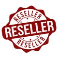 Reseller grunge rubber stamp