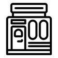 Reseller shop icon outline vector. Commercial marketplace store