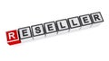 Reseller word block on white Royalty Free Stock Photo