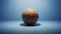 Resembling a rough textured planet stands centered against a Royalty Free Stock Photo