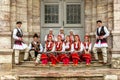 RESEN, MACEDONIA - NOVEMBER 25:Members of folk group Tashe Miloshevski , posing in yard of a well known building Saray in