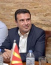 RESEN, MACEDONIA - SEPTEMBER 25, 2017: Zoran ZAEV, Prime Minister of Macedonia and leader of the Social Democratic Union of Macedo Royalty Free Stock Photo