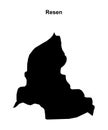 Resen outline map Royalty Free Stock Photo