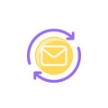 resend mail or email icon on white