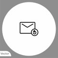 Resend mail vector icon sign symbol