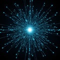Resentation of a burst of data or a network, creating a starburst Royalty Free Stock Photo