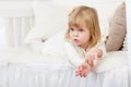 Resentful little girl. Royalty Free Stock Photo