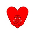 Resentment heart sign. quarrel Symbol. Insult and discord