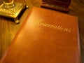 Reservation book of a restaurant hotel etc. Royalty Free Stock Photo