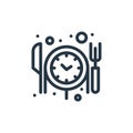 reservation icon vector from food concept. Thin line illustration of reservation editable stroke. reservation linear sign for use Royalty Free Stock Photo