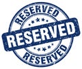 Reserved blue grunge round rubber stamp Royalty Free Stock Photo
