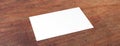 Reserved card sign empty blank on a wooden table, 3d illustration