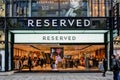 Reserved Clothing Store Sign Stuttgart Koenigsstrasse Daytime Overcast Shopping Season October 24 2017