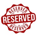Reserved grunge rubber stamp Royalty Free Stock Photo