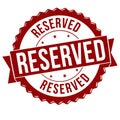 Reserved grunge rubber stamp Royalty Free Stock Photo