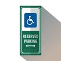 reserved parking for handicapped. Vector illustration decorative design Royalty Free Stock Photo